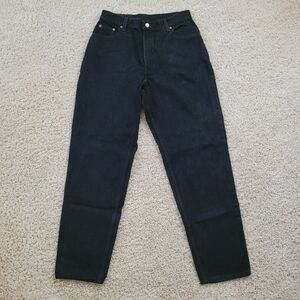 Vtg Levi's 550 Black Relaxed Fit Tapered Leg High Rise Mom Jean 14 90s